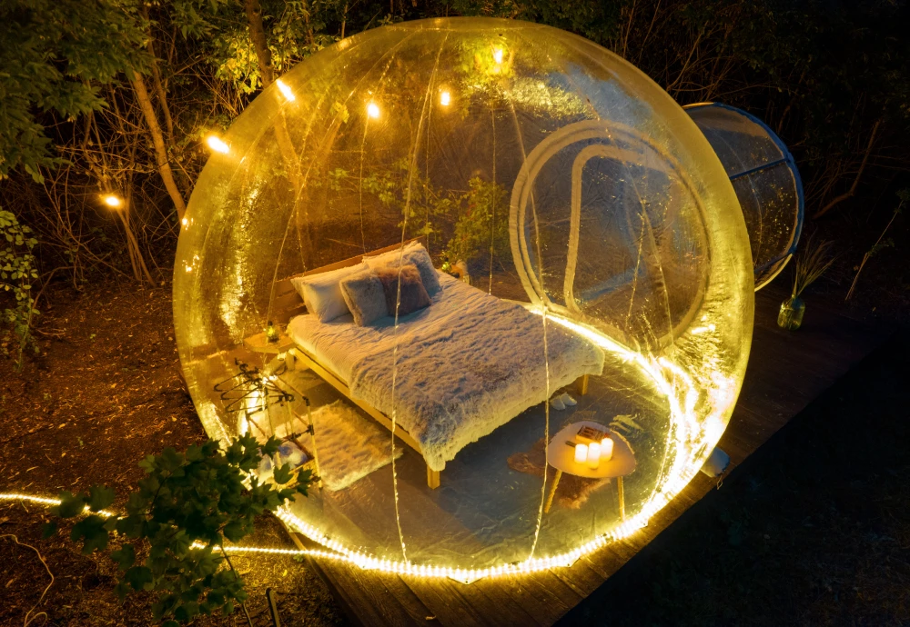 inflated bubble tent