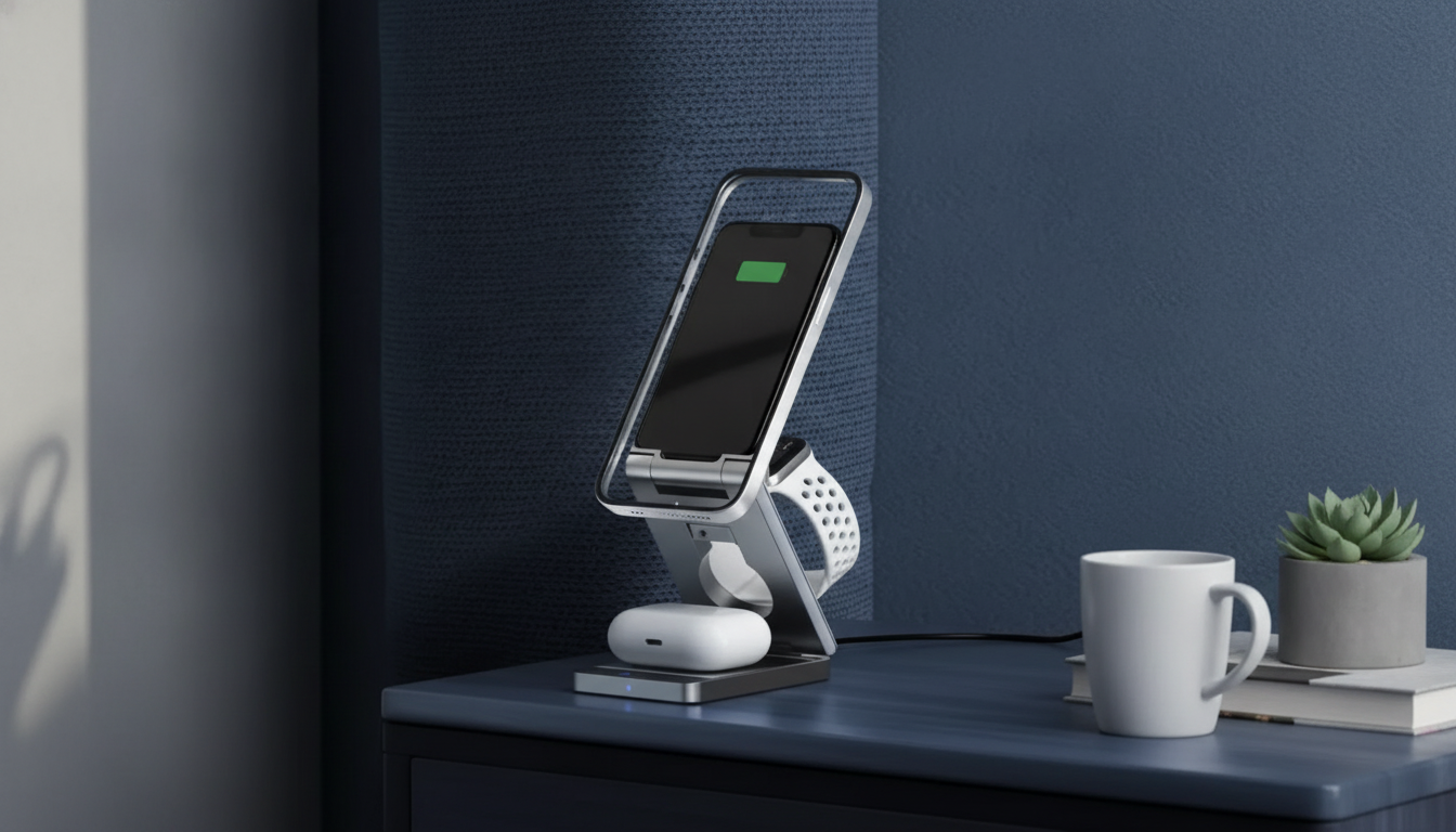 3-in-1 Magnetic Charger Stand: Fast 15W, Less Clutter