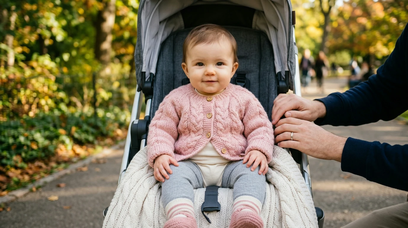 Pink Knit Baby Sweater for Cozy Outings & Photos