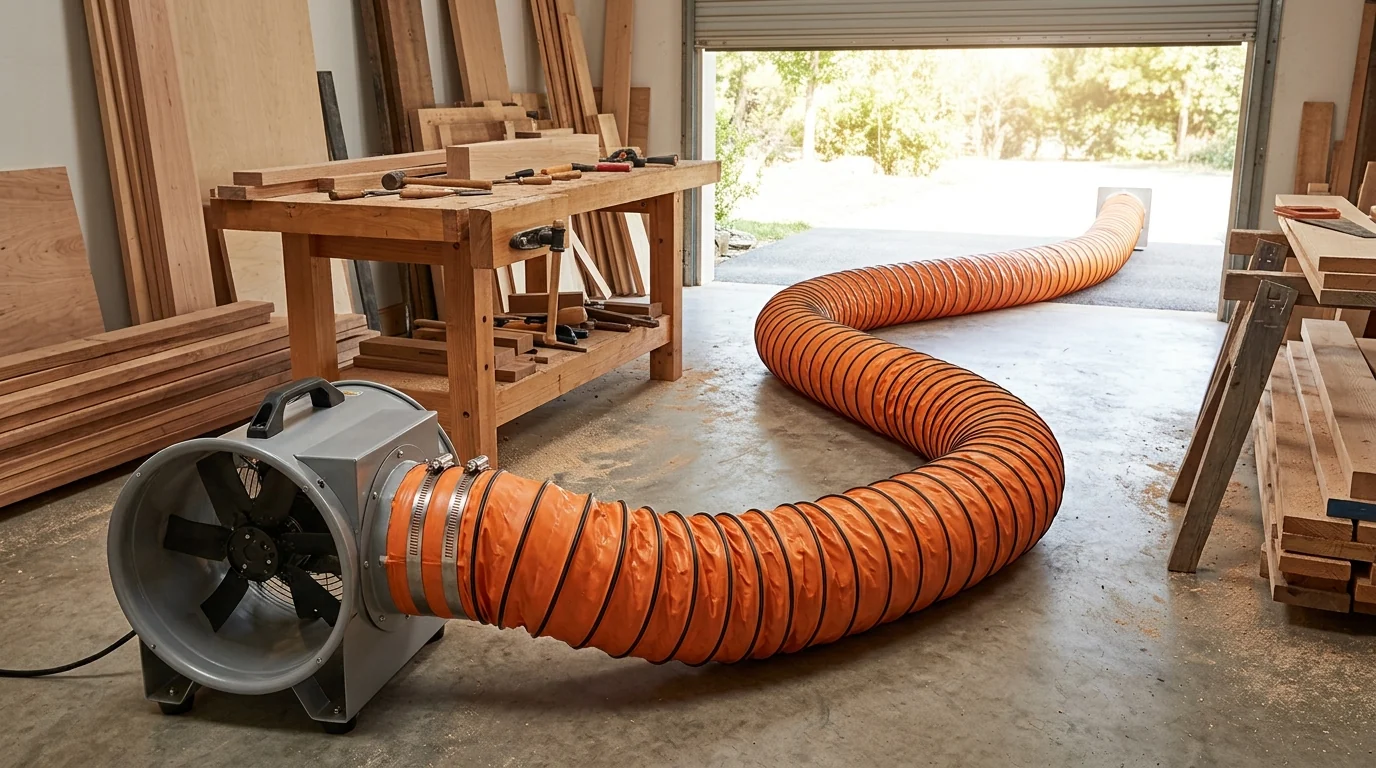 32ft PVC Vent Hose for 12in Exhaust Fans (Flexible)