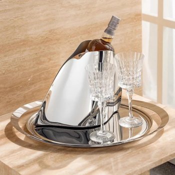 Mirror-Polished Stainless Steel Tray with Handles